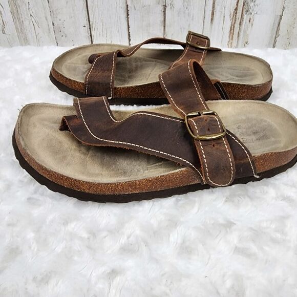 White Mountain Carly Slide On Sandals Brown Size 9 - Picture 2 of 9